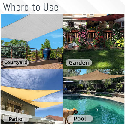 Waterproof Sun Shade Sail Canopy for Outdoor Patio