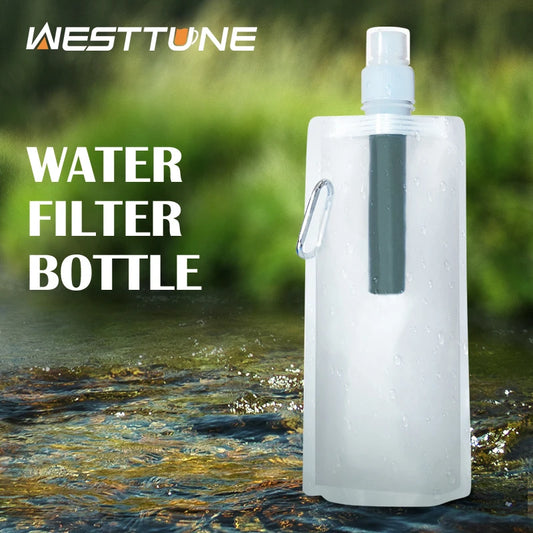 Outdoor Water Filter Straw Bottle for Safe Drinking