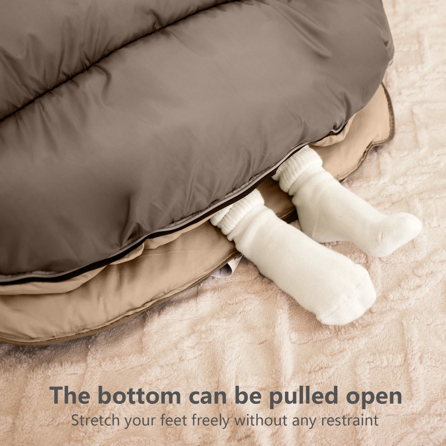 Extra Wide Camping Sleeping Bag for Comfort & Warmth