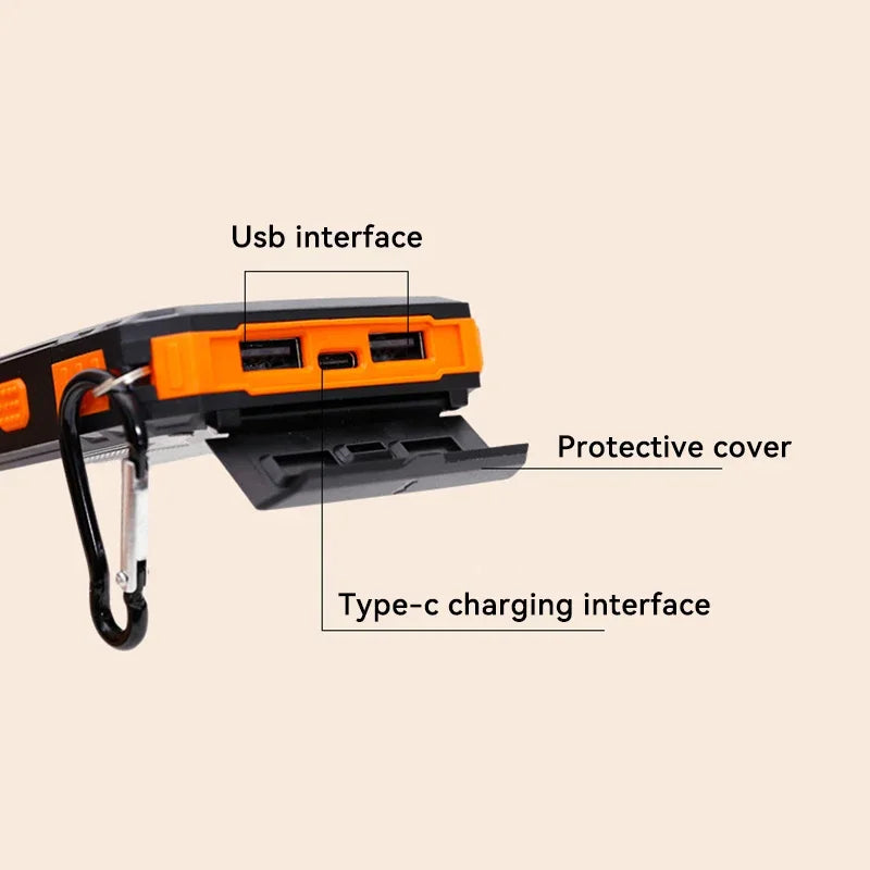 Solar Power Bank 200000mAh Fast Charging Backup