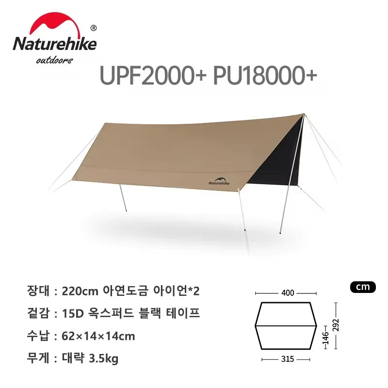 Camping Sun Shelter 10–12 Person UV Protection Canopy