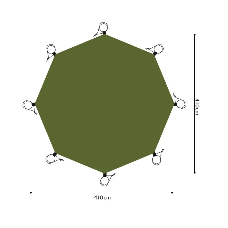 Large Waterproof Camping Mat – Hex/Octagon Picnic Tarp