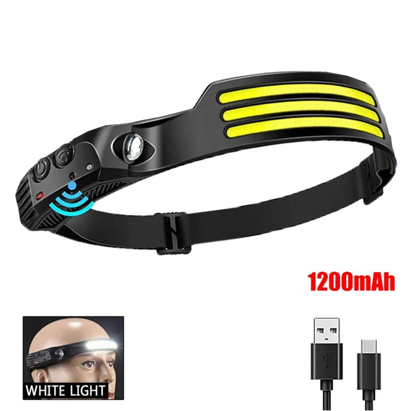 Rechargeable LED Headlamp 230° Wide Beam Hands-Free