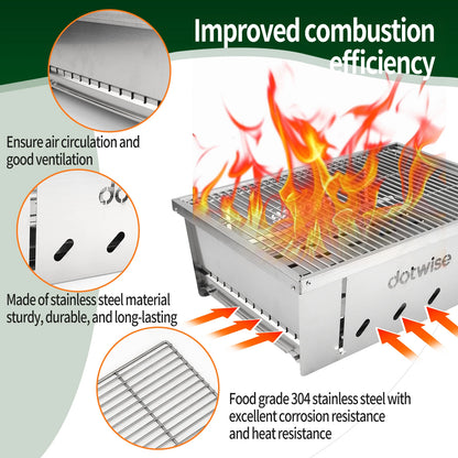 Portable Stainless Steel Camping Stove for Easy Outdoor Cooking
