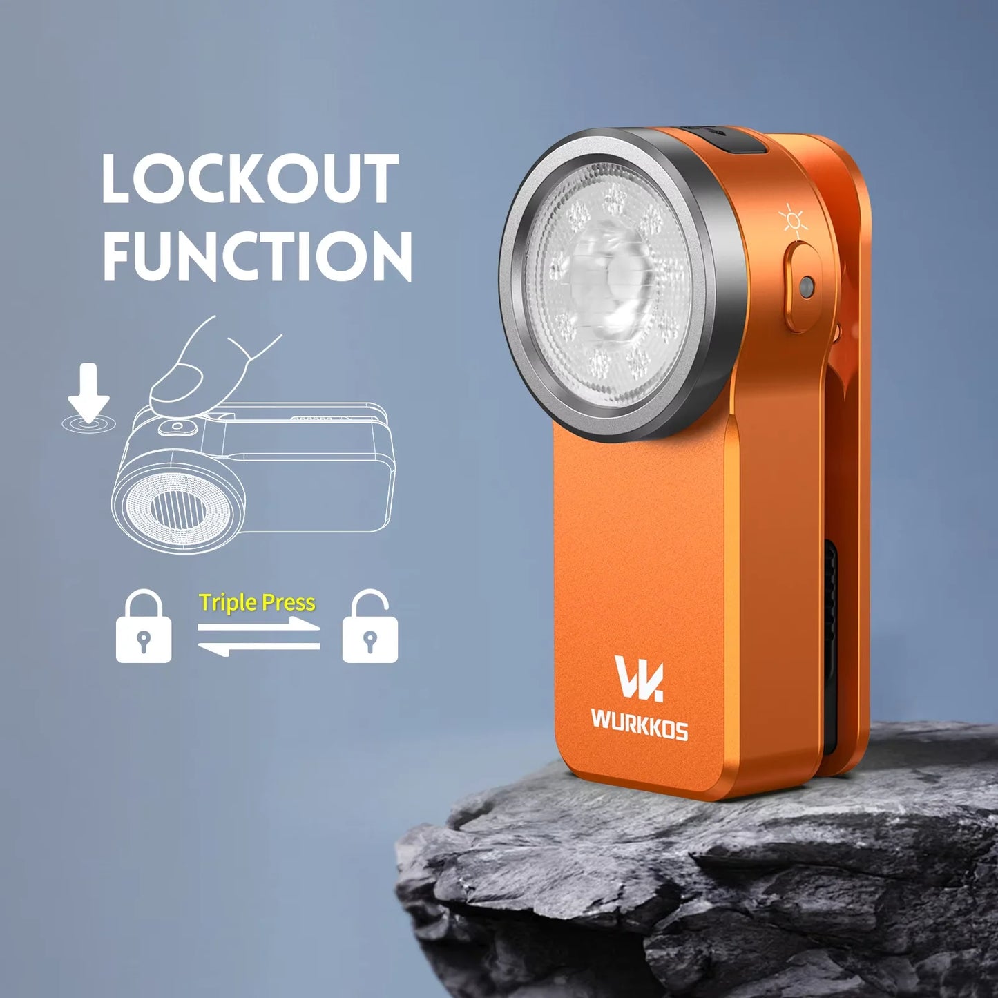 Wurkkos HD03 Mini USB Rechargeable Pocket Flashlight