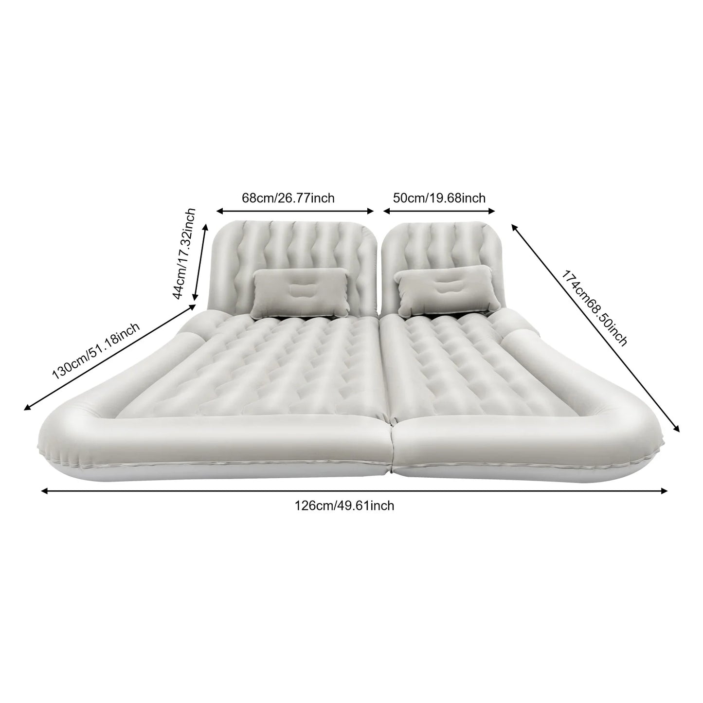 Universal Inflatable Car Bed for Travel Comfort & Rest