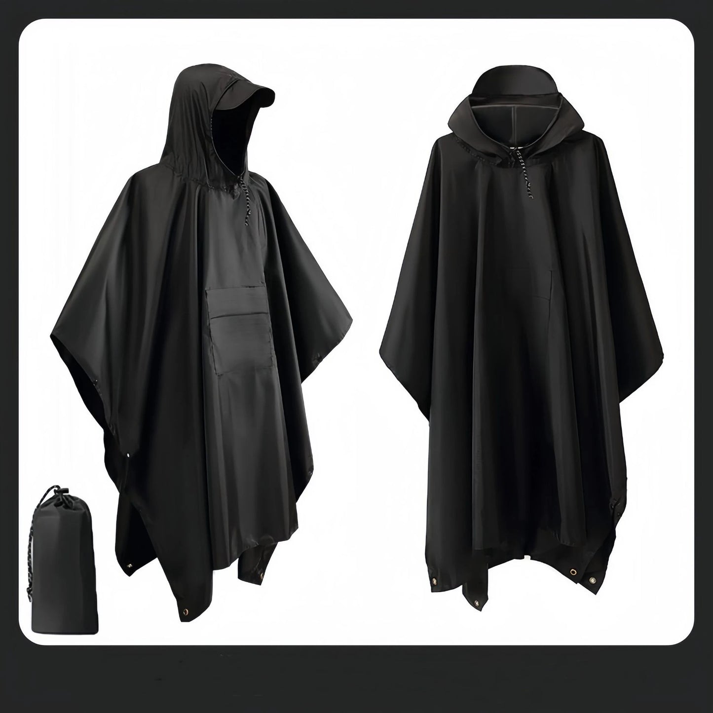 3-in-1 Waterproof Rain Poncho for Hiking & Travel