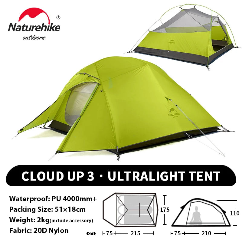 Ultralight Camping Tent Waterproof 2 Person Hiking Shelter