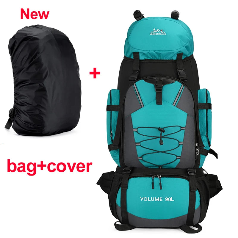 90L Hiking Backpack Waterproof Large Capacity Trekking