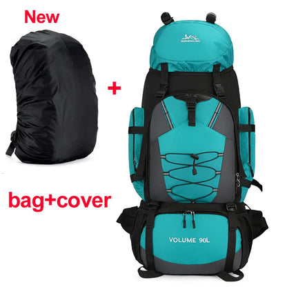 90L Hiking Backpack Waterproof Large Capacity Trekking