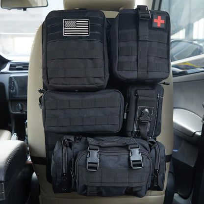 Tactical Car Seat Back Organizer – Universal Storage Pouches