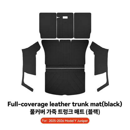 Tesla Model Y Leather Trunk Mat Waterproof Protection