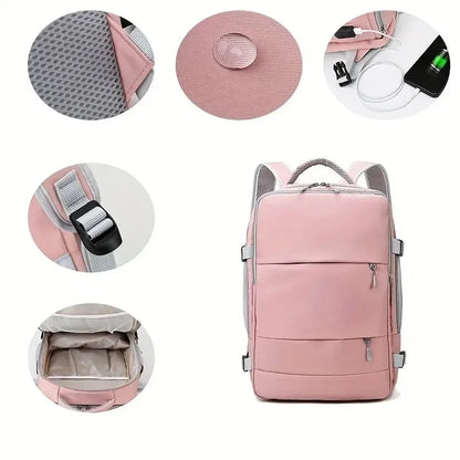 Travel Backpack with Shoe Compartment & Wet-Dry Storage