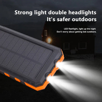 Solar Power Bank 200000mAh Fast Charging Backup