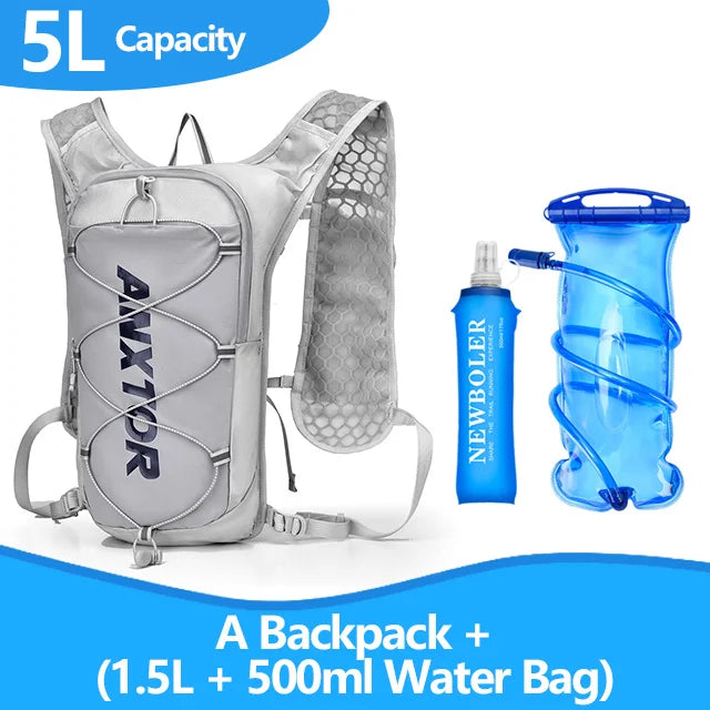 5L Running Hydration Backpack with Water Bag Pocket