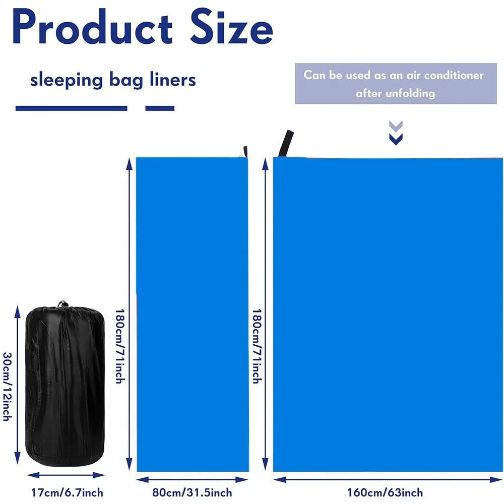 Portable Fleece Sleeping Bag Liner Ultra-Light Warm