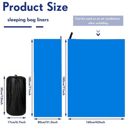 Portable Fleece Sleeping Bag Liner Ultra-Light Warm