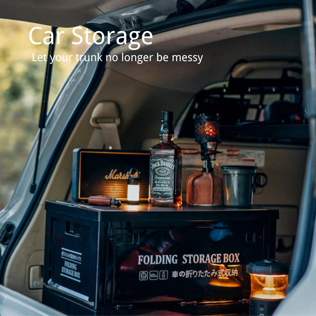 Collapsible Camping Storage Box – Stackable Gear Organizer