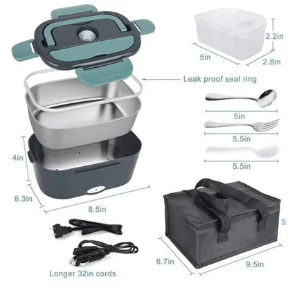 Electric Lunch Box Food Warmer Leakproof Portable Heating