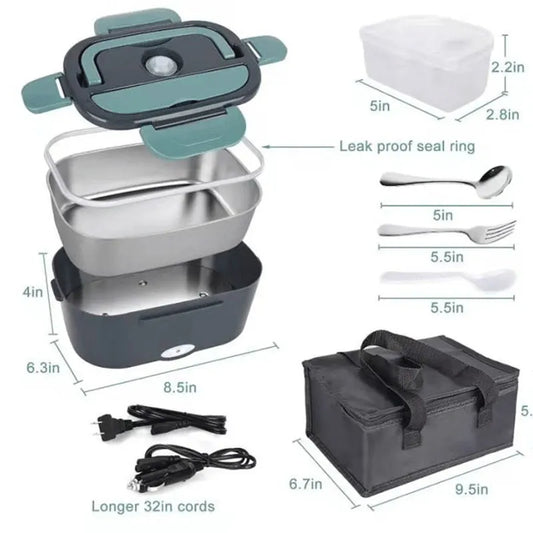 Electric Lunch Box Food Warmer Leakproof Portable Heating