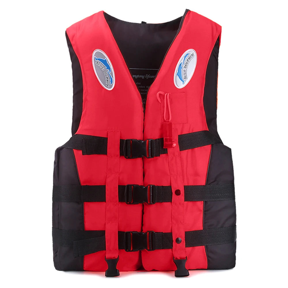 Outdoor Life Jacket with Whistle Adjustable Fit