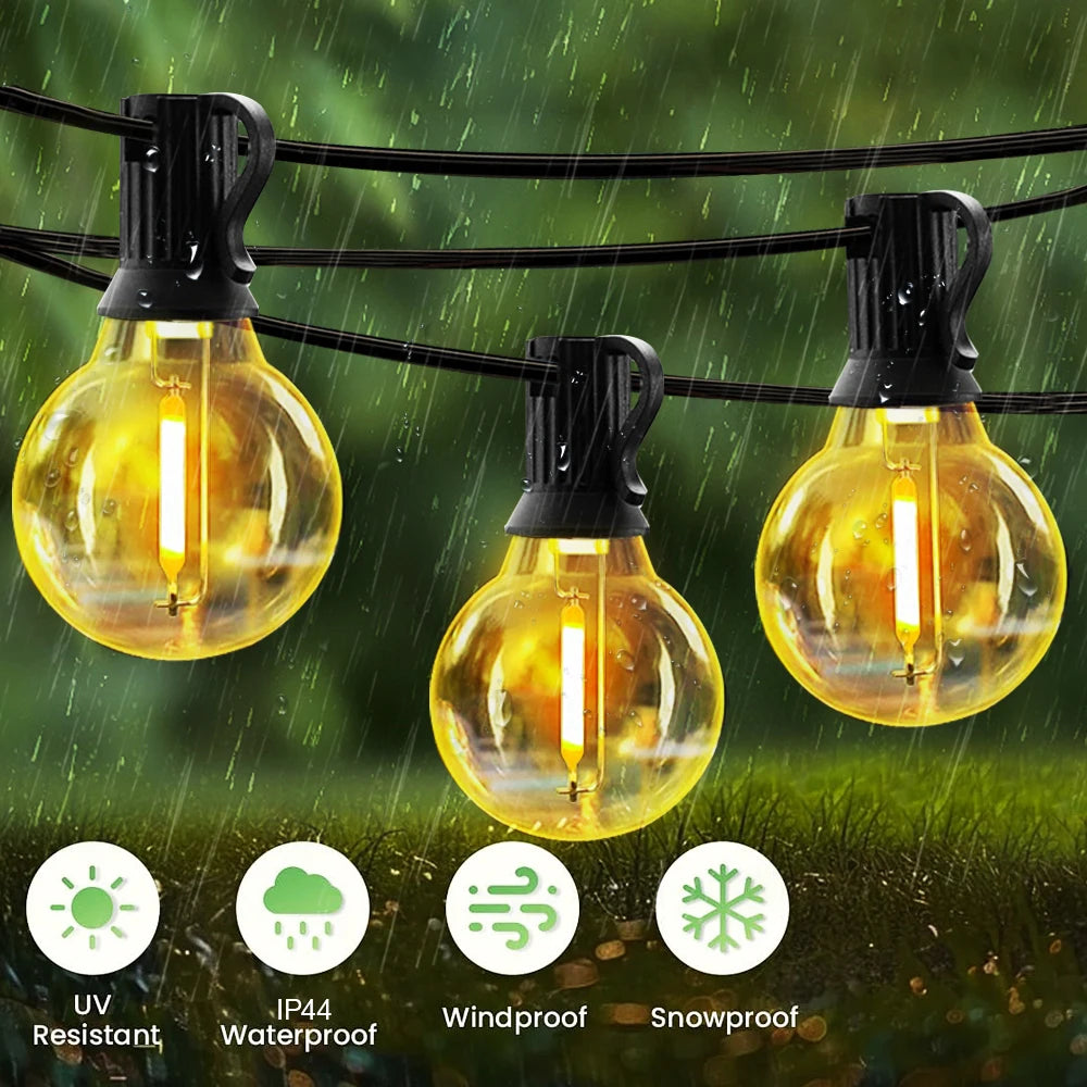 Solar Outdoor String Lights for Garden & Camping Ambience