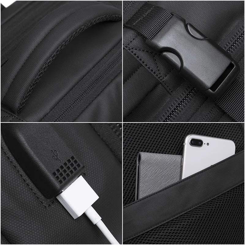 Expandable Laptop Backpack 17.3” Waterproof Large Capacity