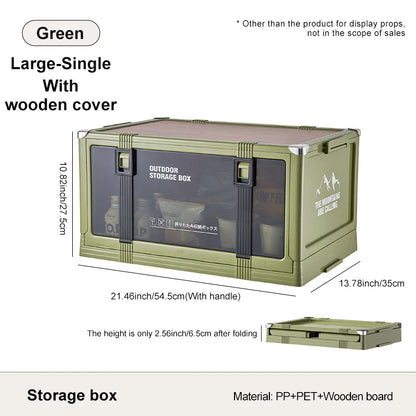 Foldable Camping Storage Box with Lid for Easy Organization