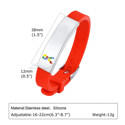 Personalized Autism Medical Alert Bracelet for Kids
