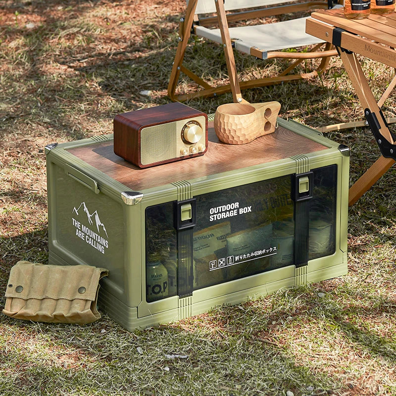 Foldable Camping Storage Box with Lid for Easy Organization