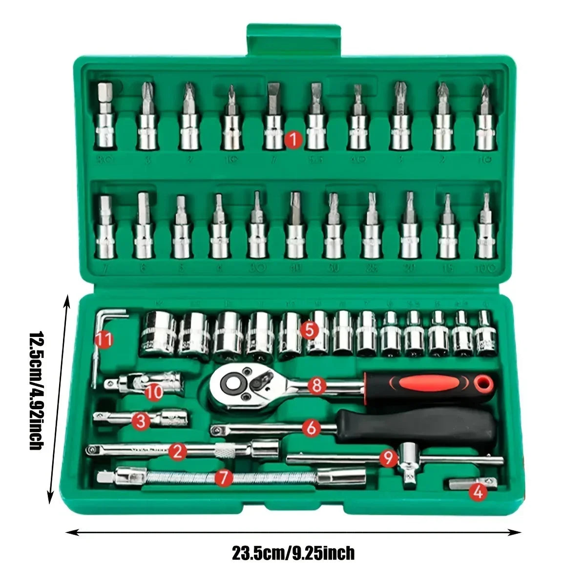 46PCS Car Repair Tool Kit for Roadside Emergencies