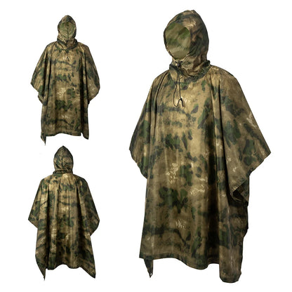 Military Rain Poncho – Waterproof Full-Body Protection