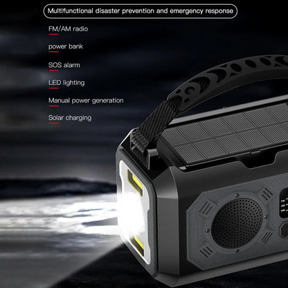12000mAh Solar Hand Crank Emergency Weather Radio