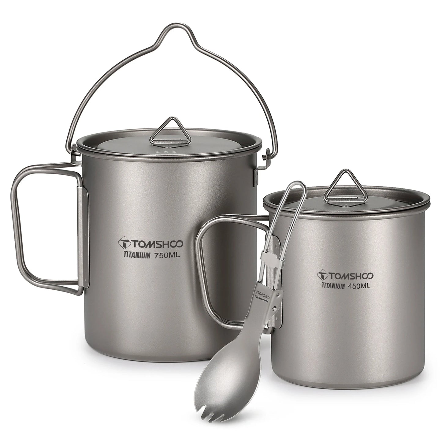 Ultralight Titanium Cookware Set for Outdoor Camping