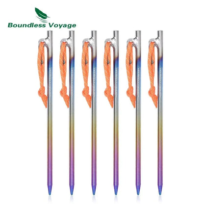 Titanium Tent Stakes Heavy Duty Lightweight Set