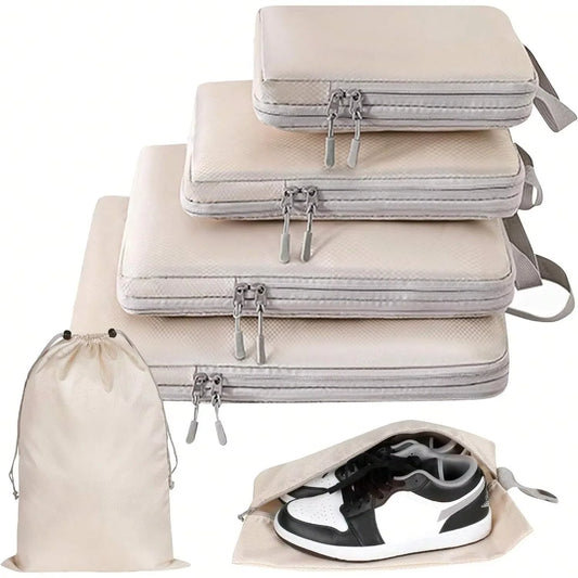 Compression Packing Cubes Waterproof Travel Organizer Set
