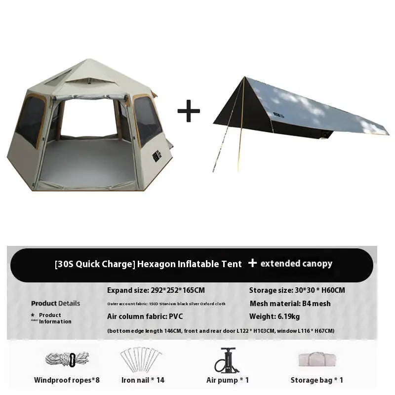 Inflatable Camping Tent 4–6 Person – Fast Setup Shelter