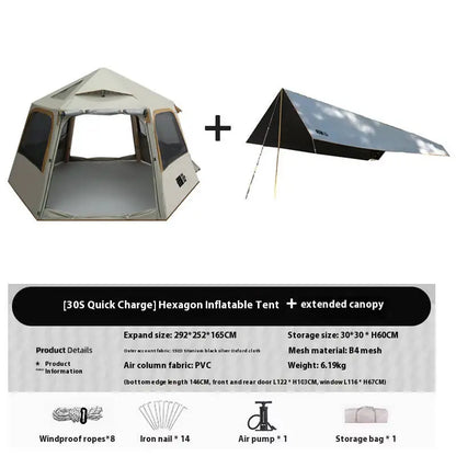 Inflatable Camping Tent 4–6 Person – Fast Setup Shelter