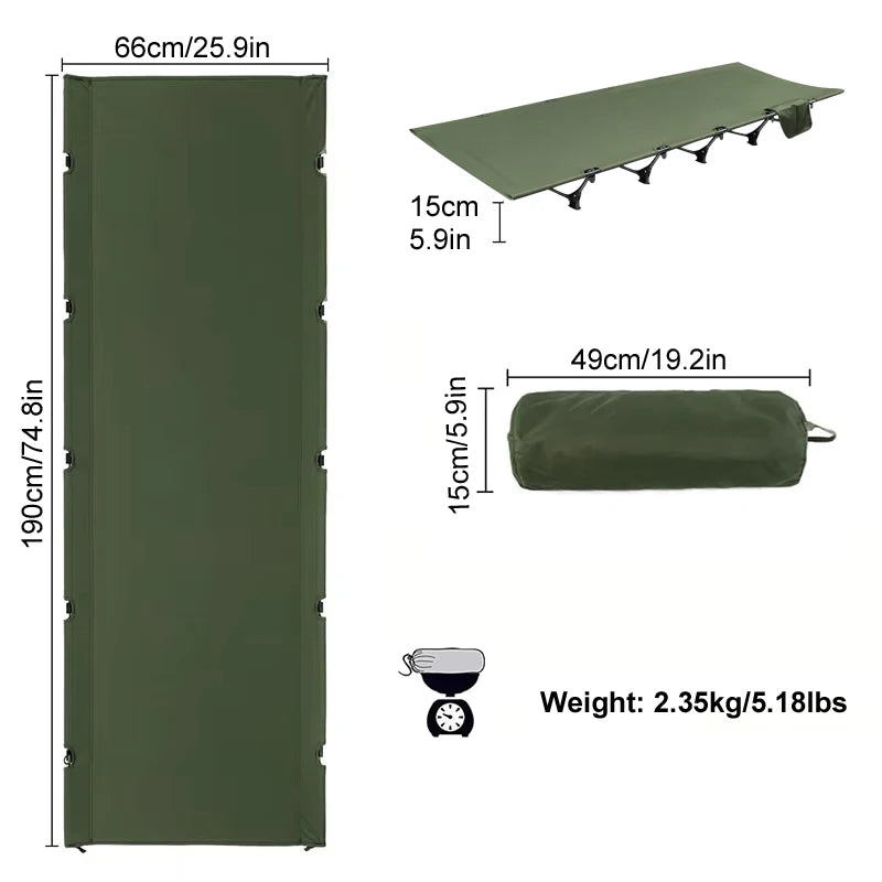 Camping Cot Ultralight Folding Bed for Comfortable Sleep