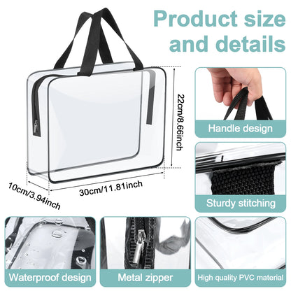 Clear Waterproof Storage Bags with Zipper (4–6pcs)