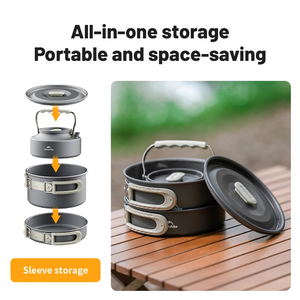Camping Cookware Kit for Compact Outdoor Cooking