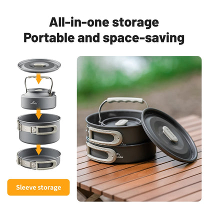 Camping Cookware Kit for Compact Outdoor Cooking