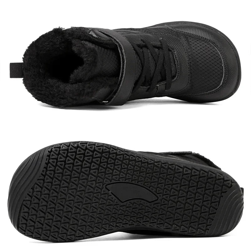 Kids Wide Toe Snow Boots – Waterproof Minimalist Shoes