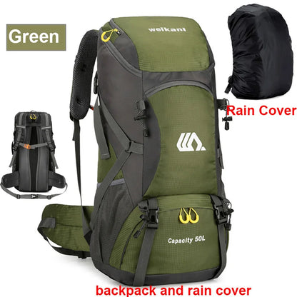 50L Hiking Backpack Waterproof Large Capacity Travel