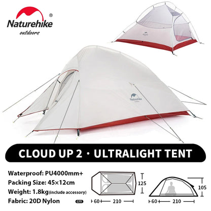 Ultralight Camping Tent Waterproof 2 Person Hiking Shelter