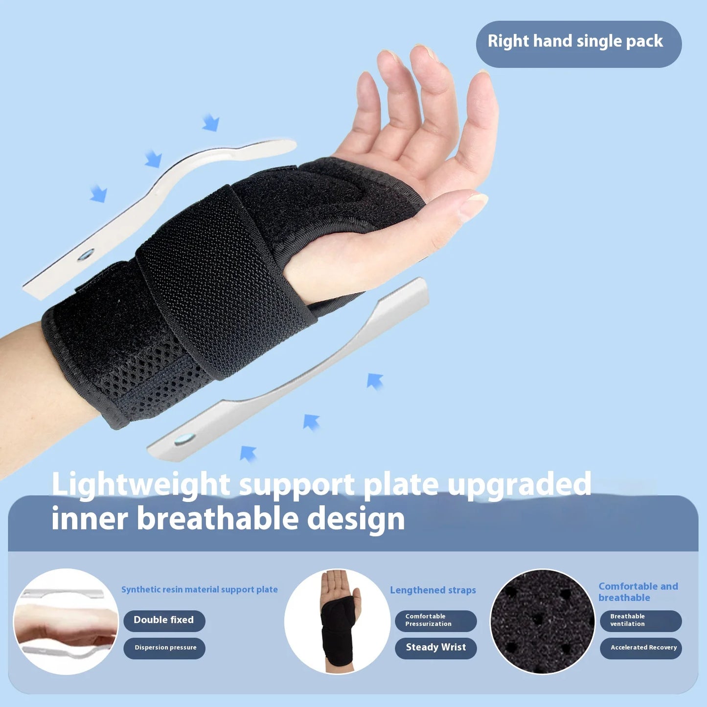 Wrist Support Brace with Steel Plate Stability