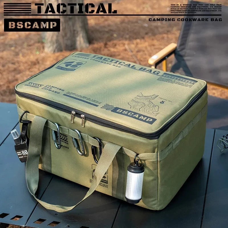 Camping Storage Box Bag with Dividers for Organized Gear