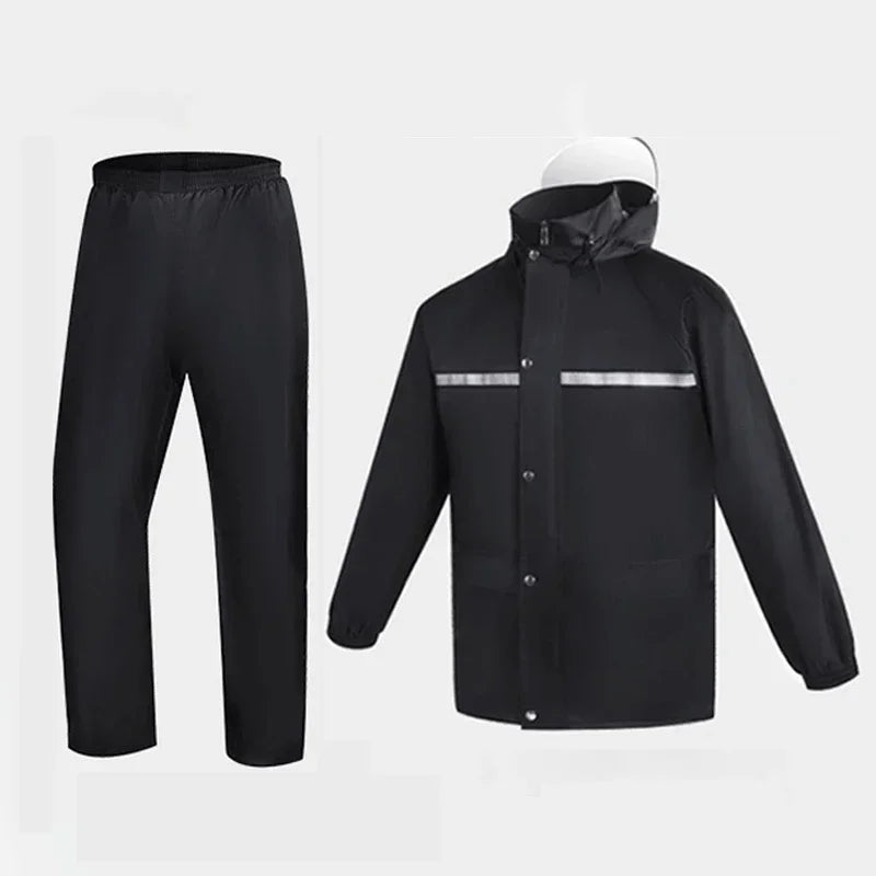 Waterproof Rain Poncho with Reflective Safety Design