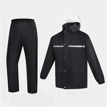Waterproof Rain Poncho with Reflective Safety Design