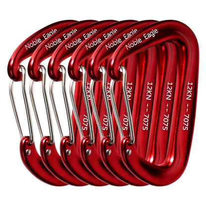 12kN Aluminum Carabiner Clip Set Durable Outdoor Hook